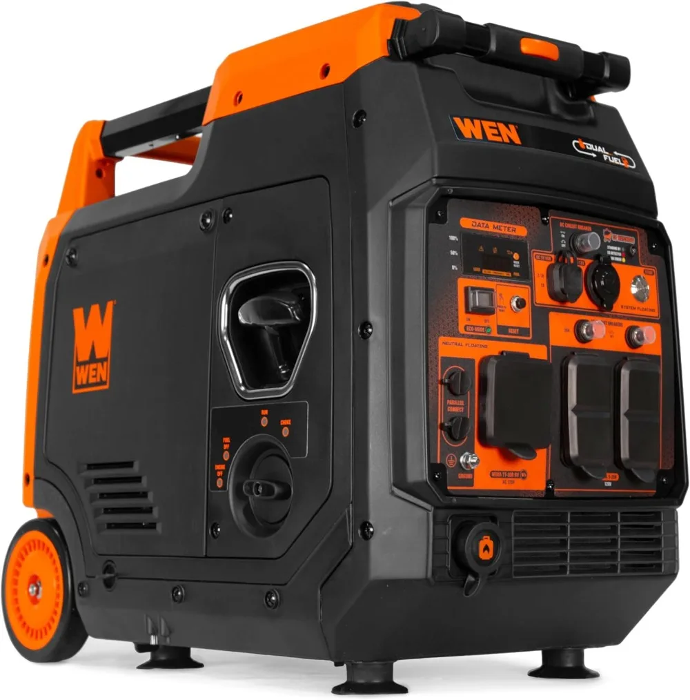 Quiet and Lightweight 4800-Watt Dual Fuel RV-Ready Electric Start Portable Inverter Generator with Fuel Shut Off and CO Watchdog
Quiet and Lightweight 4800-Watt Dual Fuel RV-Ready Electric Start Portable Inverter Generator with Fuel Shut Off and CO Watchdog