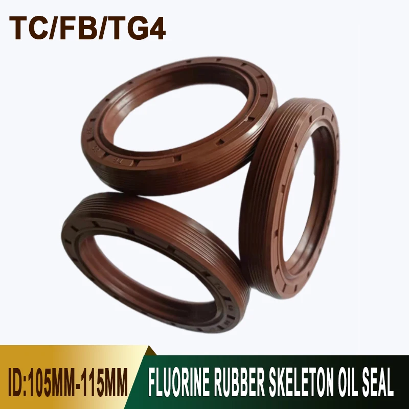 1-5Pcs TC/FB/TG4 Brown FKM Frame Oil Seal ID105/110/115mm OD120/125-165mm Thickness 10-16mm Fluororubber Hydraulic Spring Gasket
1-5Pcs TC/FB/TG4 Brown FKM Frame Oil Seal ID105/110/115mm OD120/125-165mm Thickness 10-16mm Fluororubber Hydraulic Spring Gasket