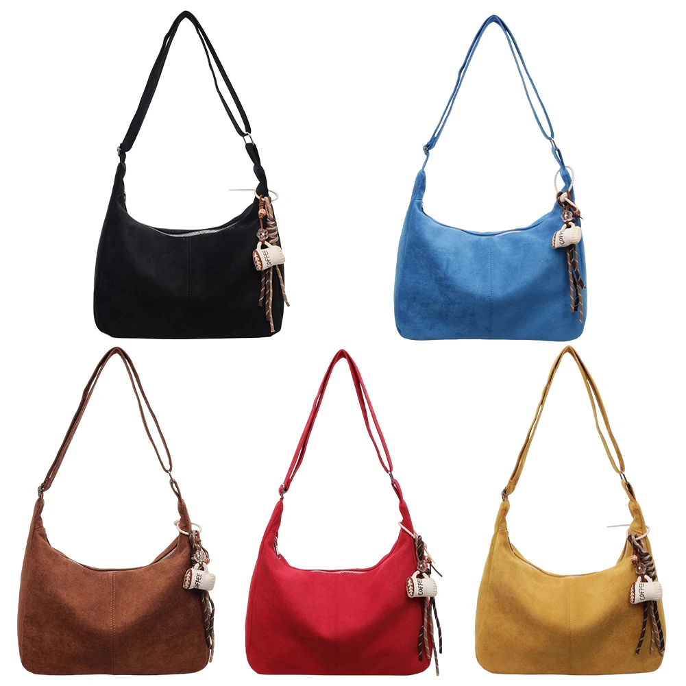 Suede Shoulder Bag with Wide Shoulder Strap Causal Crossbody Bag Underarm Bag for Women Girls Ladies Work Travel Commuting
Suede Shoulder Bag with Wide Shoulder Strap Causal Crossbody Bag Underarm Bag for Women Girls Ladies Work Travel Commuting