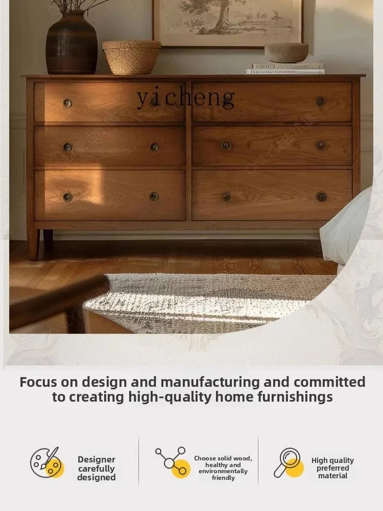 French Retro Distressed Solid Wood Six-Drawer Cabinet Vintage Style Bedroom Storage Cabinet Organizer
French Retro Distressed Solid Wood Six-Drawer Cabinet Vintage Style Bedroom Storage Cabinet Organizer
