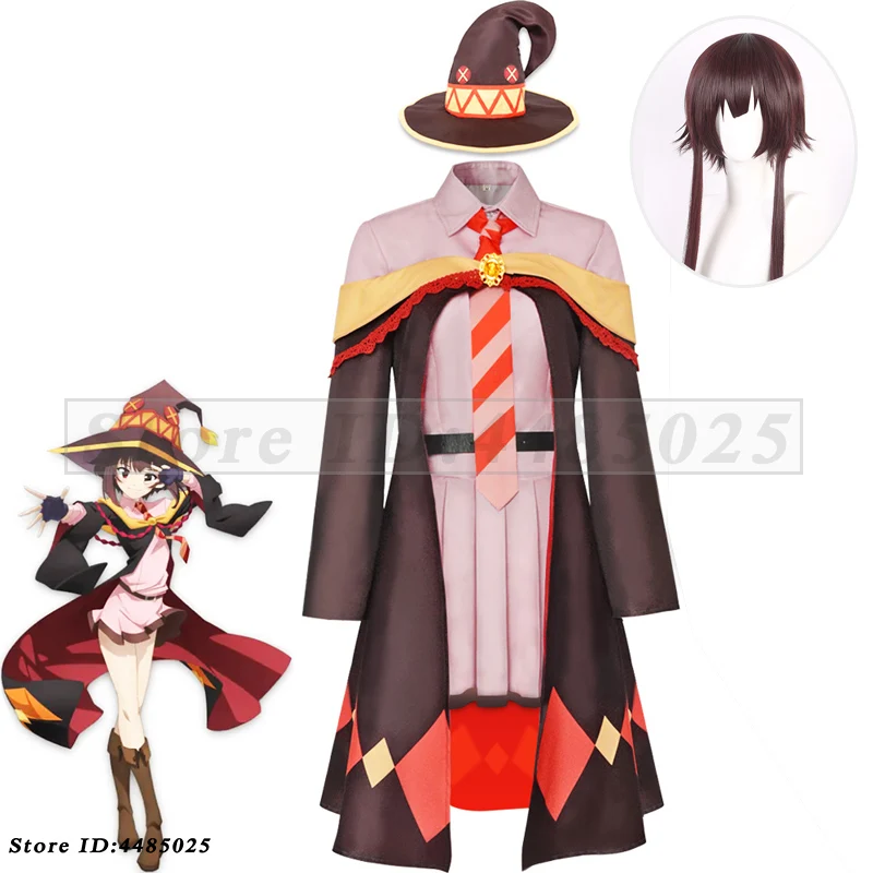 Halloween KonoSuba Megumin Cloak Dress Uniform Full Set Outfit Cosplay Costume God's Blessing on this Wonderful World COS Wig
Halloween KonoSuba Megumin Cloak Dress Uniform Full Set Outfit Cosplay Costume God's Blessing on this Wonderful World COS Wig