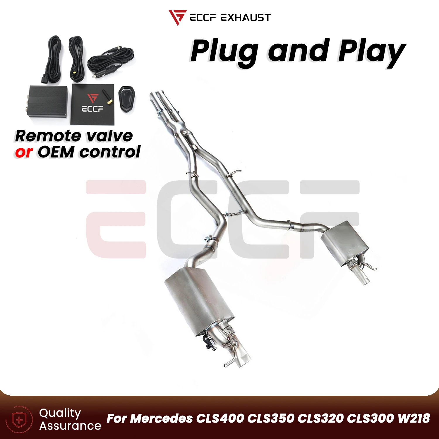 ECCF Stainless steel Catback Exhaust system FOR Mercedes CLS400 CLS350 CLS320 CLS300 W218 Performance Upgrade Plug and Play
ECCF Stainless steel Catback Exhaust system FOR Mercedes CLS400 CLS350 CLS320 CLS300 W218 Performance Upgrade Plug and Play