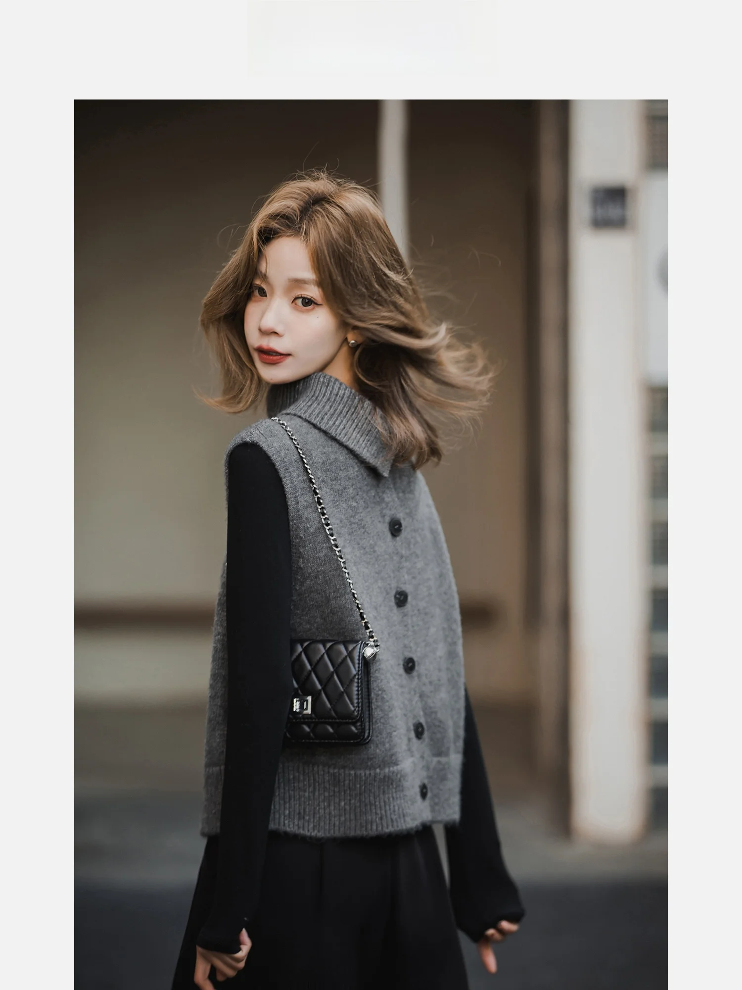 Весенняя коллекция: Женский вязаный жилет с высоким воротником, двусторонний, повседневный, универсальный, укороченный, прямого кроя, из нейлоновой смеси
Весенняя коллекция: Женский вязаный жилет с высоким воротником, двусторонний, повседневный, универсальный, укороченный, прямого кроя, из нейлоновой смеси