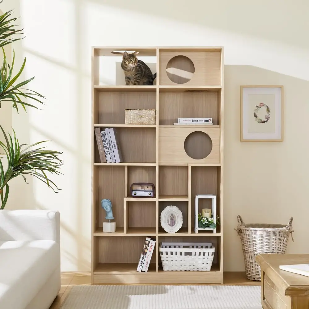 Furniture Style Cat Tree Tower, Bookcase with Shelves, Cat Tree with Storage, Modern Book Shelf Furniture for Home, Customized
Furniture Style Cat Tree Tower, Bookcase with Shelves, Cat Tree with Storage, Modern Book Shelf Furniture for Home, Customized