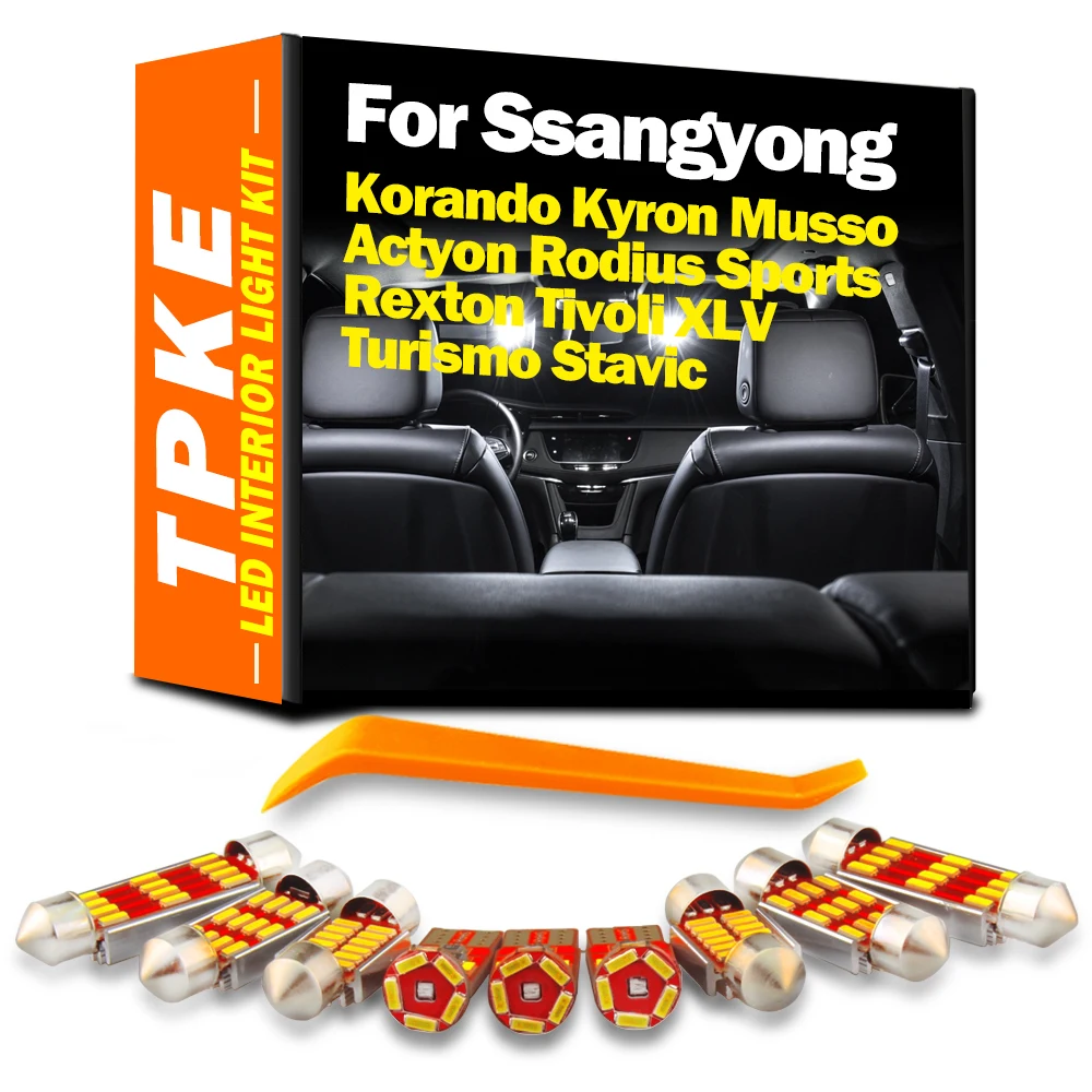 Внутренняя подсветка для Ssangyong Korando Kyron Musso Actyon Rodius Sports Rexton Tivoli XLV Туризм
Внутренняя подсветка для Ssangyong Korando Kyron Musso Actyon Rodius Sports Rexton Tivoli XLV Туризм