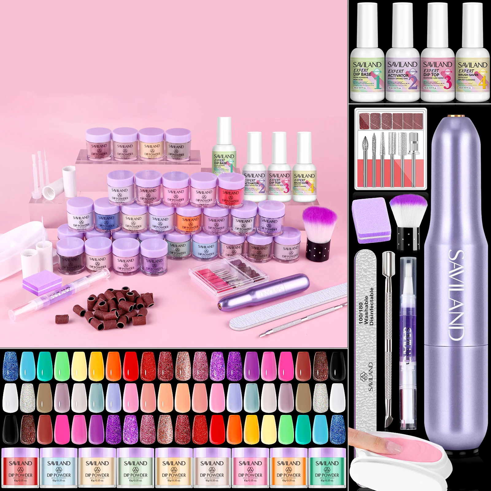 SAVILAND набор пудры с дрелью, 30 цветов, весенне-летняя коллекция, кератиновая формула, полный набор для подарка для маникюра «сделай сам»
SAVILAND набор пудры с дрелью, 30 цветов, весенне-летняя коллекция, кератиновая формула, полный набор для подарка для маникюра «сделай сам»