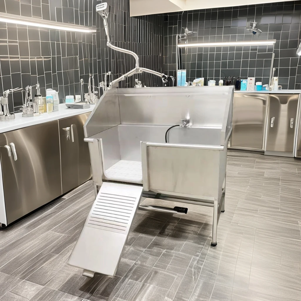 Stainless Steel Pet Bath Tub Dog Grooming Washing Sink Professional Veterinary Bath Station With Ramp Ladder Faucet Kit
Stainless Steel Pet Bath Tub Dog Grooming Washing Sink Professional Veterinary Bath Station With Ramp Ladder Faucet Kit