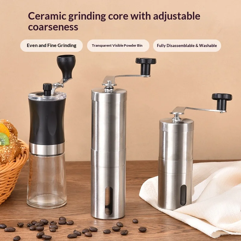 Manual Coffee Grinder, Portable Stainless Steel Hand Mill with Adjustable Burr for Coarse to Fine Ground Coffee, Travel & Home
Manual Coffee Grinder, Portable Stainless Steel Hand Mill with Adjustable Burr for Coarse to Fine Ground Coffee, Travel & Home