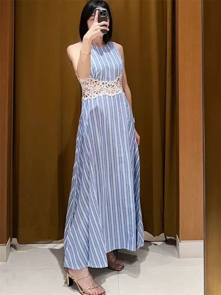 S Home Holiday Sle Синий Белый Полосатый Кружевной Ба круглый Ne Svel Dr irt Повседневный модный комплект для женщин Взрослых Зима
S Home Holiday Sle Синий Белый Полосатый Кружевной Ба круглый Ne Svel Dr irt Повседневный модный комплект для женщин Взрослых Зима