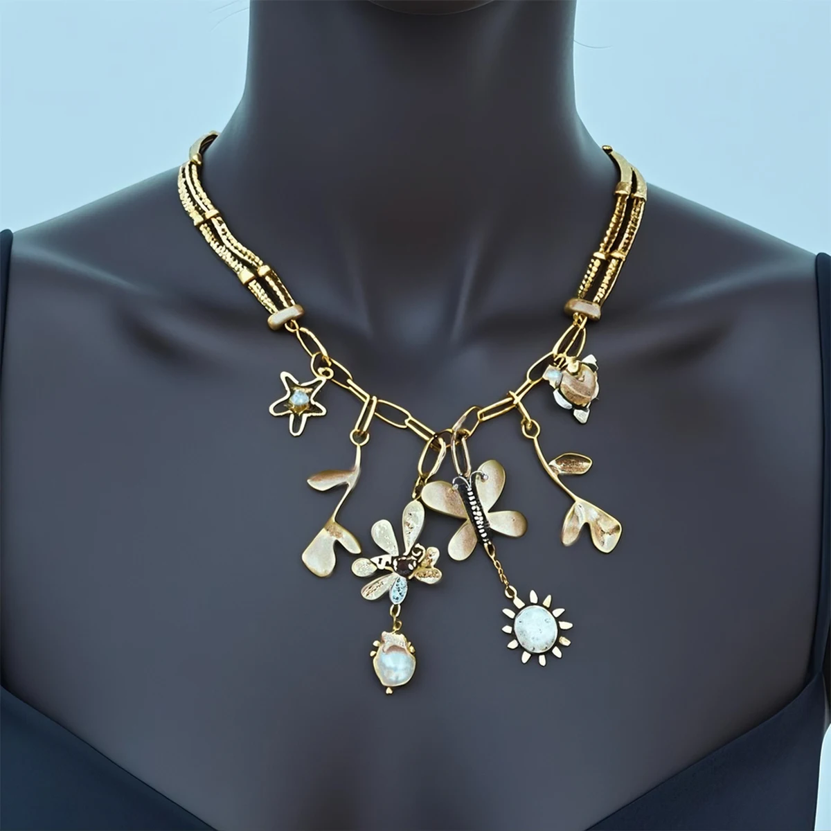 New ZAA Vintage Irregular Metal Sunflower Butterfly Animals Pendant Necklaces Earrings for Women Holiday Party Jewelry Gifts
New ZAA Vintage Irregular Metal Sunflower Butterfly Animals Pendant Necklaces Earrings for Women Holiday Party Jewelry Gifts