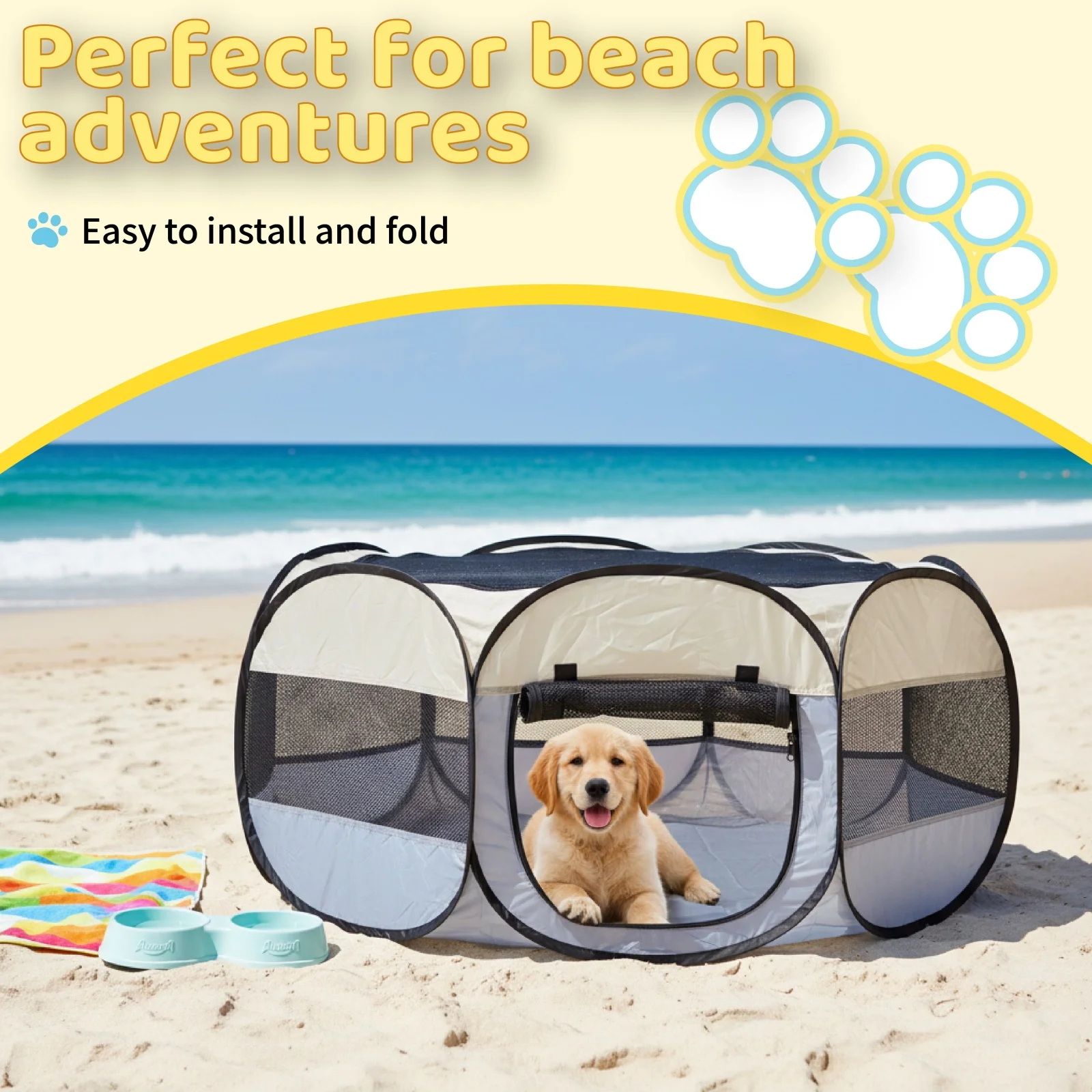 Foldable Portable Small Animal Playpen with Cover for Chicks Puppies Kittens & Other Small Pets Indoor/Outdoor Enclosure
Foldable Portable Small Animal Playpen with Cover for Chicks Puppies Kittens & Other Small Pets Indoor/Outdoor Enclosure