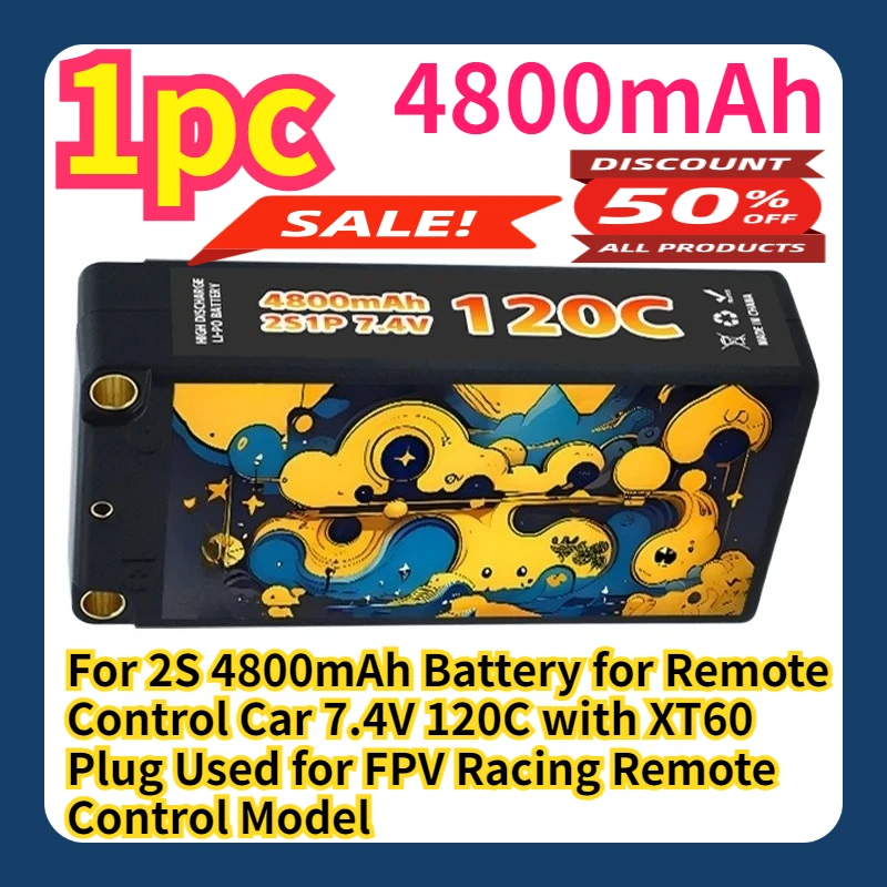 Аккумулятор 2S 4800 мАч для радиоуправляемых машин 7.4В 120C с разъемом XT60, для FPV-гонок и радиоуправляемых моделей
Аккумулятор 2S 4800 мАч для радиоуправляемых машин 7.4В 120C с разъемом XT60, для FPV-гонок и радиоуправляемых моделей