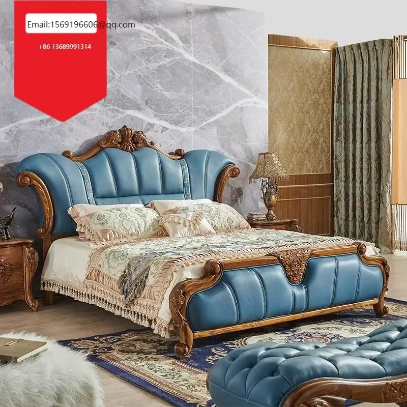Customization of European style light luxury leather 1.8 meters double bedroom furniture set
Customization of European style light luxury leather 1.8 meters double bedroom furniture set