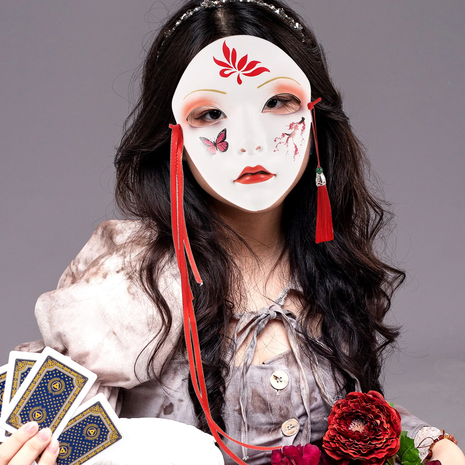 Chinese Style Painted Full Masquerade Mask Face Mask Red Design Masquerade Party Decor Plastic Prop
Chinese Style Painted Full Masquerade Mask Face Mask Red Design Masquerade Party Decor Plastic Prop