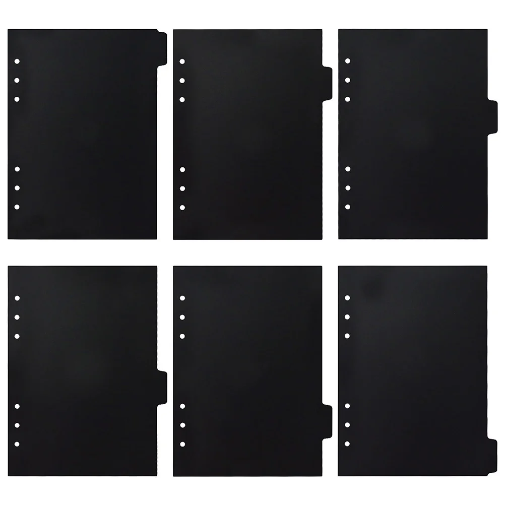6 Pcs Labels A5 Notebook Dividers Loose Leaf Colored Page Markers Black Office Work
6 Pcs Labels A5 Notebook Dividers Loose Leaf Colored Page Markers Black Office Work