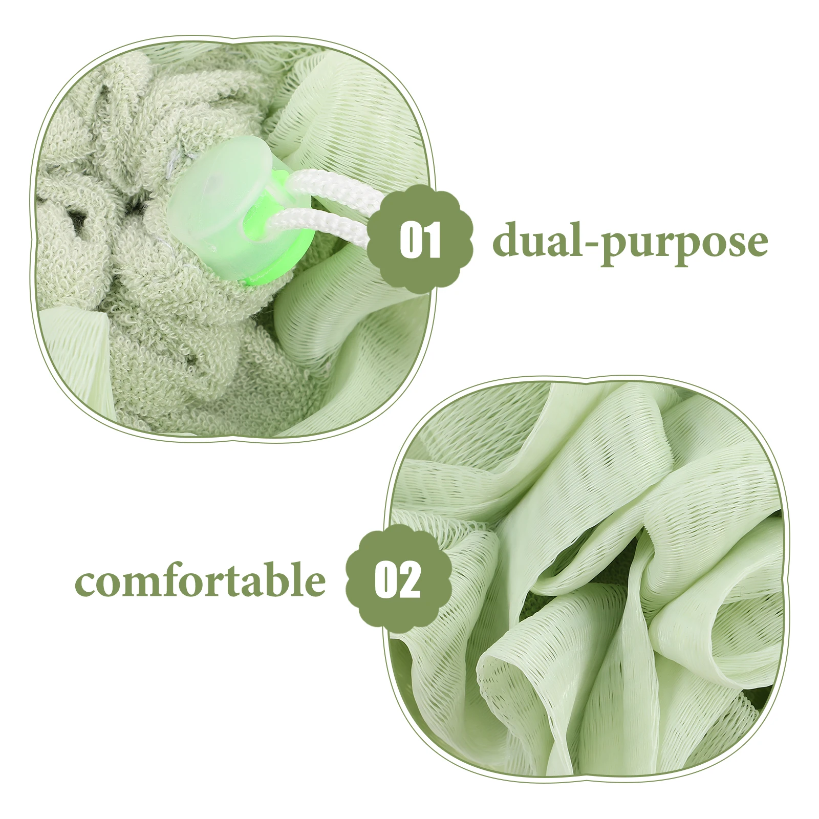 Washcloth Loofah 2-In-1 Bath Sponge Exfoliating Scrubber Shower Puff Ball For Body Gentle Skin Care Reusable Bathing Sponge
Washcloth Loofah 2-In-1 Bath Sponge Exfoliating Scrubber Shower Puff Ball For Body Gentle Skin Care Reusable Bathing Sponge