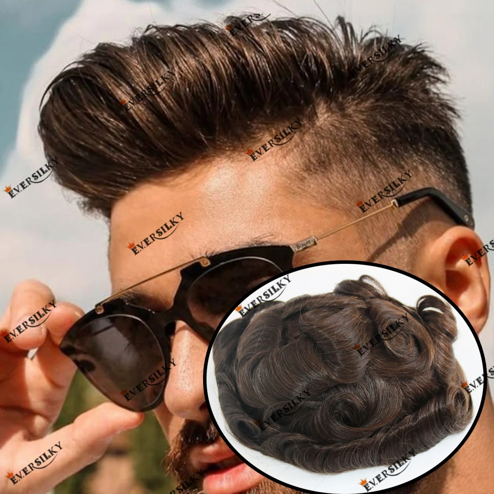 Dark Brown Human Hair Men's Toupee Durable Thin Skin Soft Poly Silicon Base Natural Hairline Capillary Prosthesis Male Hair Wig
Dark Brown Human Hair Men's Toupee Durable Thin Skin Soft Poly Silicon Base Natural Hairline Capillary Prosthesis Male Hair Wig