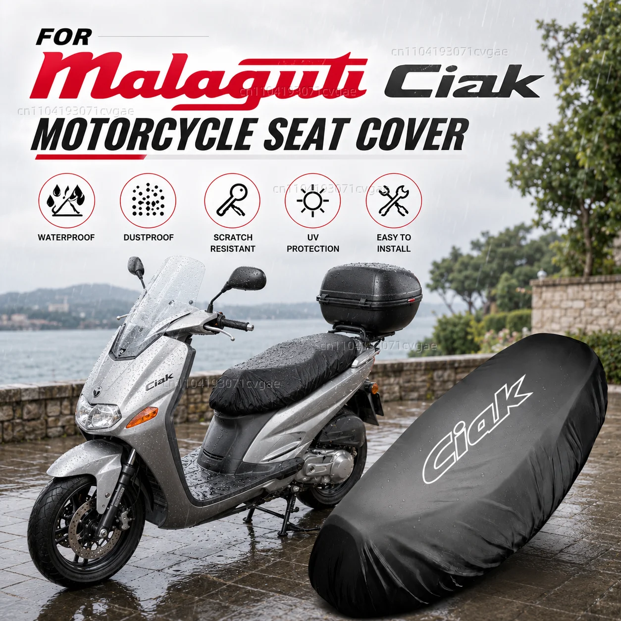For Malaguti Ciak 1999-2006 Motorcycle Rain Seat Cover Waterproof Saddle Cover Black 210D UV Protection
For Malaguti Ciak 1999-2006 Motorcycle Rain Seat Cover Waterproof Saddle Cover Black 210D UV Protection