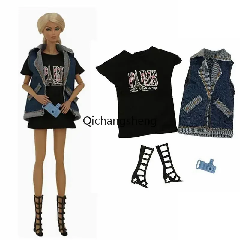 Fashion Black 11.5" Doll Outfits Set For Barbie Clothes For Barbie Dress Jeans Coat Jacket Long Shirt Shoes Toys 1/6 Accessories
Fashion Black 11.5" Doll Outfits Set For Barbie Clothes For Barbie Dress Jeans Coat Jacket Long Shirt Shoes Toys 1/6 Accessories
