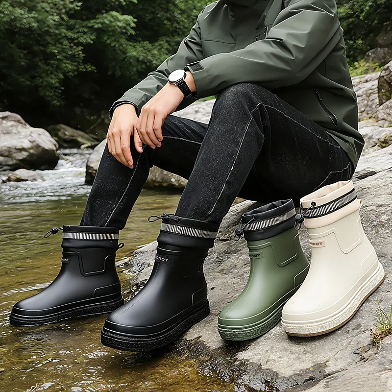 Men Rain Shoes Outdoor Waterproof Garden Work Shoes Non Slip Fishing Rubber Galoshes Unisex Ankle Rubber Rain Shoes Botas Lluvia
Men Rain Shoes Outdoor Waterproof Garden Work Shoes Non Slip Fishing Rubber Galoshes Unisex Ankle Rubber Rain Shoes Botas Lluvia