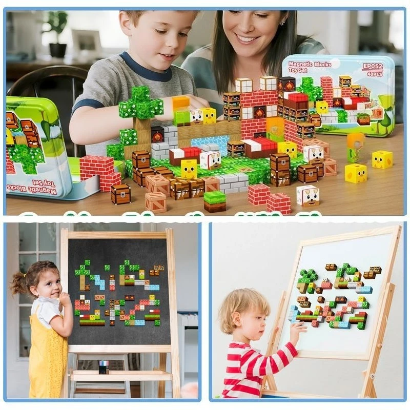 48-piece Magnetic Building Blocks, Grassland-themed Construction Bricks, Kids Educational Assembling Toys for Kindergarten
48-piece Magnetic Building Blocks, Grassland-themed Construction Bricks, Kids Educational Assembling Toys for Kindergarten