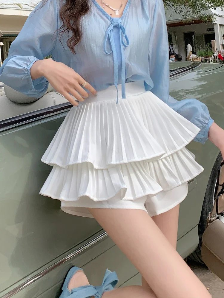 Women Sexy Skirts with Shorts Above Knee Mini Pleated Skirts Black Pink Back Zipper Pleated Skirts Korean Japaness Style
Women Sexy Skirts with Shorts Above Knee Mini Pleated Skirts Black Pink Back Zipper Pleated Skirts Korean Japaness Style