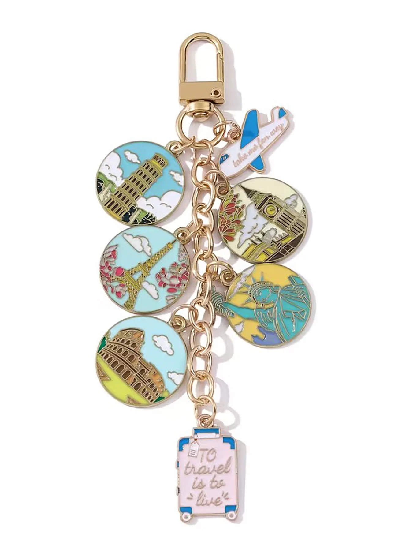Cartoon Enamel Keychain with World Famous Landmarks, Handmade Travel Gift for Men & Women
Cartoon Enamel Keychain with World Famous Landmarks, Handmade Travel Gift for Men & Women
