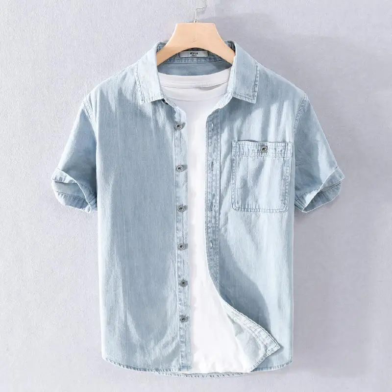 Модные мужские джинсовые ort Sve irt Cool Cotton Casual irt для молодежи Повседневная одежда Свободный крой ket Design Summer Faion
Модные мужские джинсовые ort Sve irt Cool Cotton Casual irt для молодежи Повседневная одежда Свободный крой ket Design Summer Faion