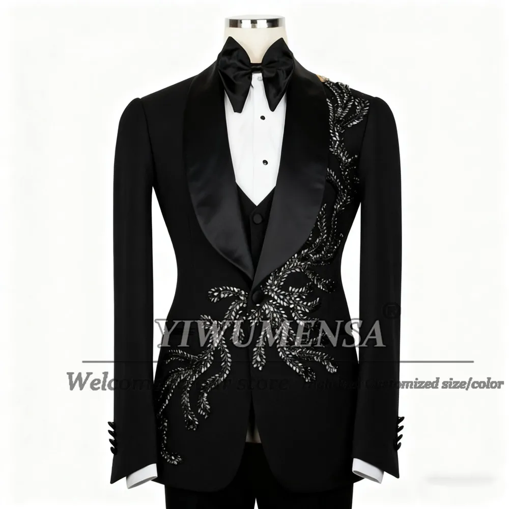 Роскошные мужские костюмы с камнями из бисера, комплект из 3 предметов, мужской костюм, индивидуальный костюм для жениха, формальный случай, смокинг для выпускного вечера, мужская одежда
Роскошные мужские костюмы с камнями из бисера, комплект из 3 предметов, мужской костюм, индивидуальный костюм для жениха, формальный случай, смокинг для выпускного вечера, мужская одежда