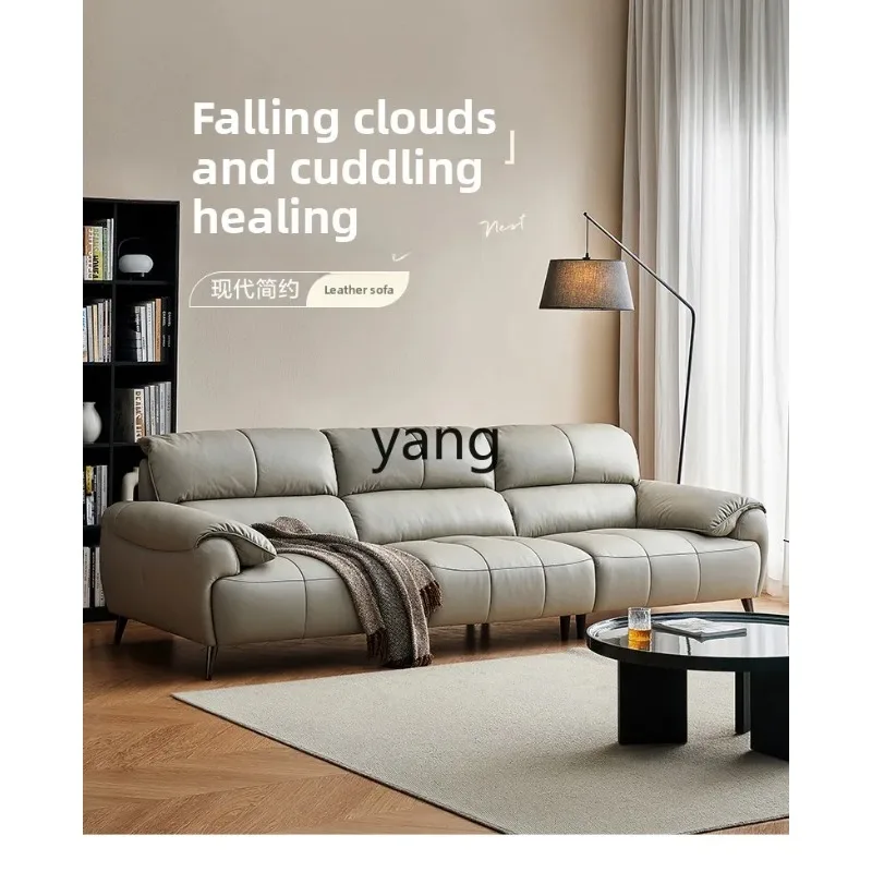 Lmm modern simple leather sofa with footstool living room light luxury high-end straight row furniture
Lmm modern simple leather sofa with footstool living room light luxury high-end straight row furniture