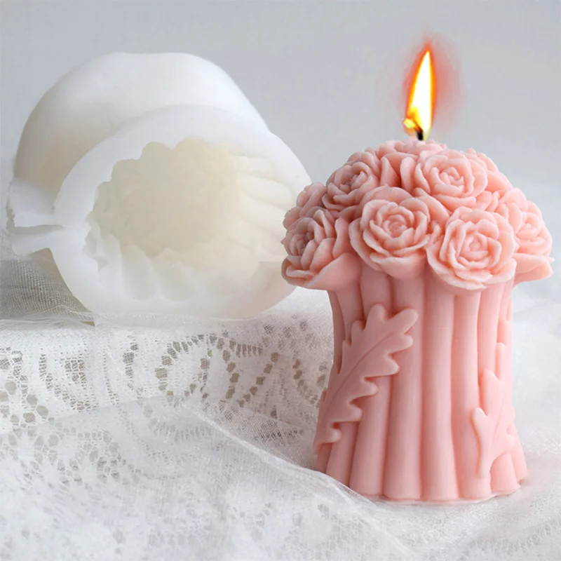 3D Rose Bouquet Silicone Candle Mold DIY Peony Flower Soap Resin Plaster Mould Chocolate Making Tool Home Decor Wedding Gifts
3D Rose Bouquet Silicone Candle Mold DIY Peony Flower Soap Resin Plaster Mould Chocolate Making Tool Home Decor Wedding Gifts