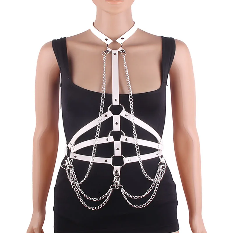 Gothic Leather Chest Harness Women Lingerie Harness Body Bondage Gothic Suspender Bra Cage Waist Wide Straps Body Goth Garters
Gothic Leather Chest Harness Women Lingerie Harness Body Bondage Gothic Suspender Bra Cage Waist Wide Straps Body Goth Garters