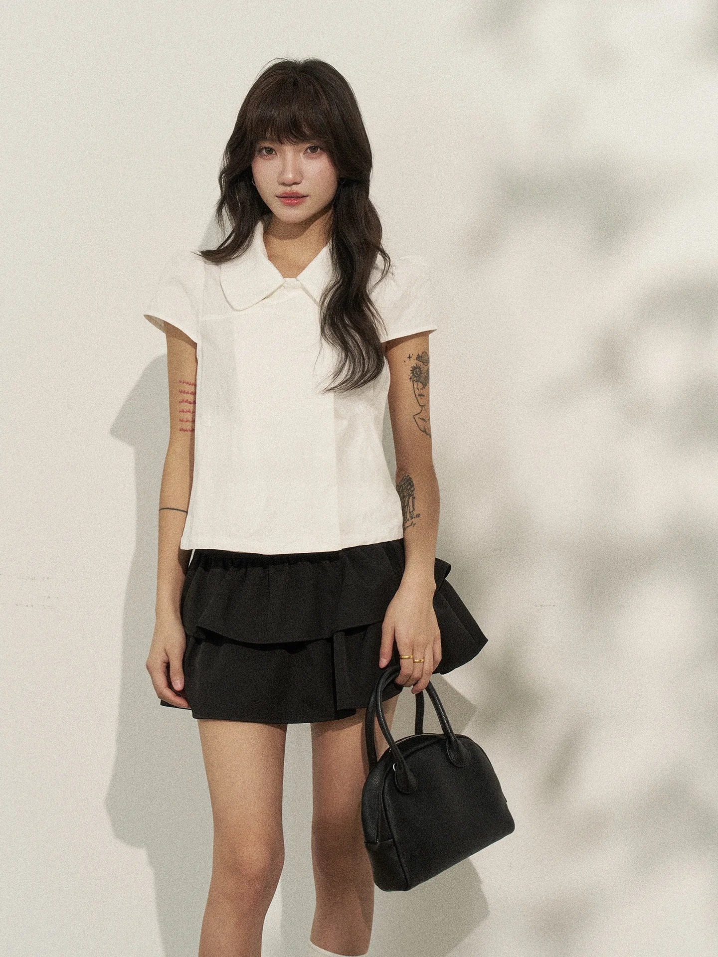 Korean Style Short Sleeve Doll Collar Shirt Women's Slimming Top Pure Innocence Casual Wear Cotton Blend Fabric
Korean Style Short Sleeve Doll Collar Shirt Women's Slimming Top Pure Innocence Casual Wear Cotton Blend Fabric