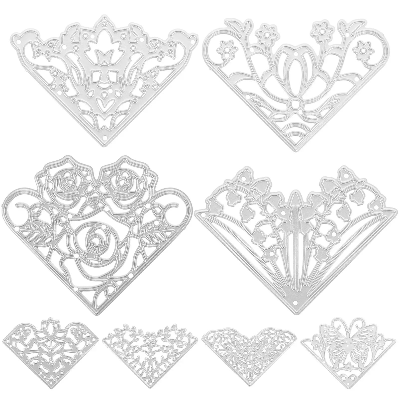 8pcs Lace Dies for Scrapbooking Carbon Steel Reusable Non Deformable Crafts Die Cuts For Book Cutting Dies Storage
8pcs Lace Dies for Scrapbooking Carbon Steel Reusable Non Deformable Crafts Die Cuts For Book Cutting Dies Storage