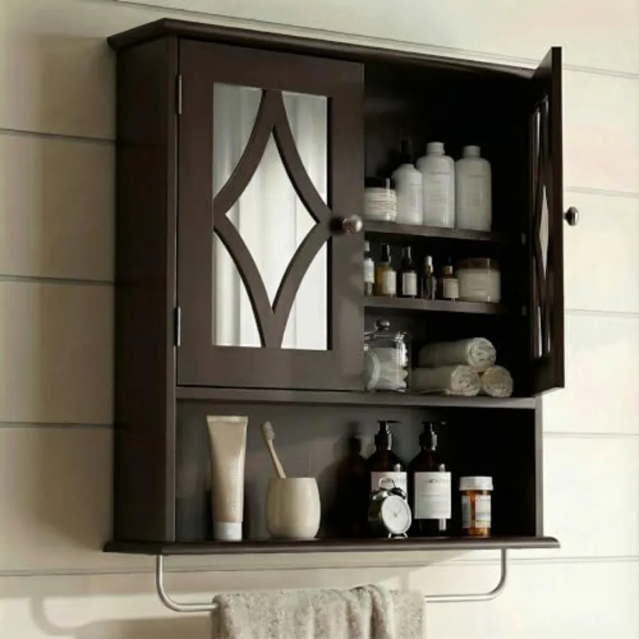 Bathroom Medicine Cabinet Wall Mounted Over the Toilet Storage Cabinet with Towel Rack and Adjustable Shelf Large Bathroom Towe
Bathroom Medicine Cabinet Wall Mounted Over the Toilet Storage Cabinet with Towel Rack and Adjustable Shelf Large Bathroom Towe