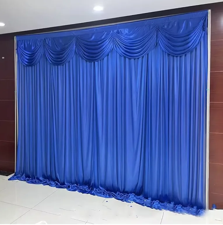 Royal Blue Wedding Backdrop Curtain With Swags Background Decoration Romantic Ice Silk Stage Curtains Panel Drapes Baby Shower
Royal Blue Wedding Backdrop Curtain With Swags Background Decoration Romantic Ice Silk Stage Curtains Panel Drapes Baby Shower