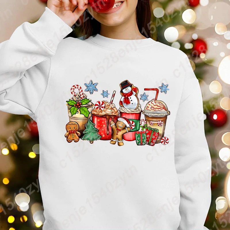 Festive Christmas Beverage Print Girls Sweatshirt Casual Fashion Long Sleeve Crew Neck Vintage Style Holiday Top for Kids Girls
Festive Christmas Beverage Print Girls Sweatshirt Casual Fashion Long Sleeve Crew Neck Vintage Style Holiday Top for Kids Girls