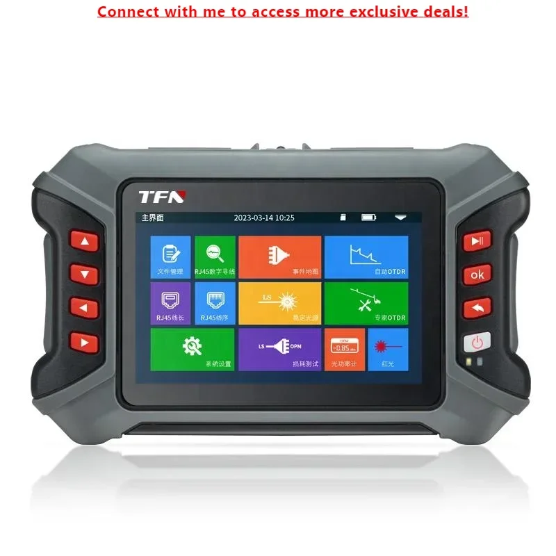 TFN MN3 SM 1310nm/1550nm 28/26dB Multi Function High Precision Deviser OTDR Mini OTDR Fiber Optic Tester
TFN MN3 SM 1310nm/1550nm 28/26dB Multi Function High Precision Deviser OTDR Mini OTDR Fiber Optic Tester