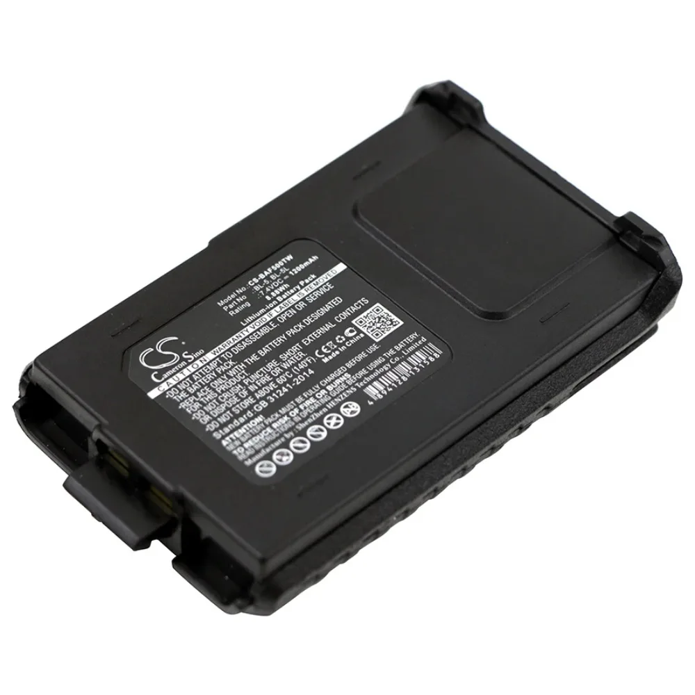 Replacement Battery BL-5 BL-5L for Baofeng BF-F8 PLUS, BF-F8+, BF-F8HP, BF-F9, BF-F9 V2 + HP, TYT F8, TYT F9 UV-5A UV-5B UV-5C
Replacement Battery BL-5 BL-5L for Baofeng BF-F8 PLUS, BF-F8+, BF-F8HP, BF-F9, BF-F9 V2 + HP, TYT F8, TYT F9 UV-5A UV-5B UV-5C