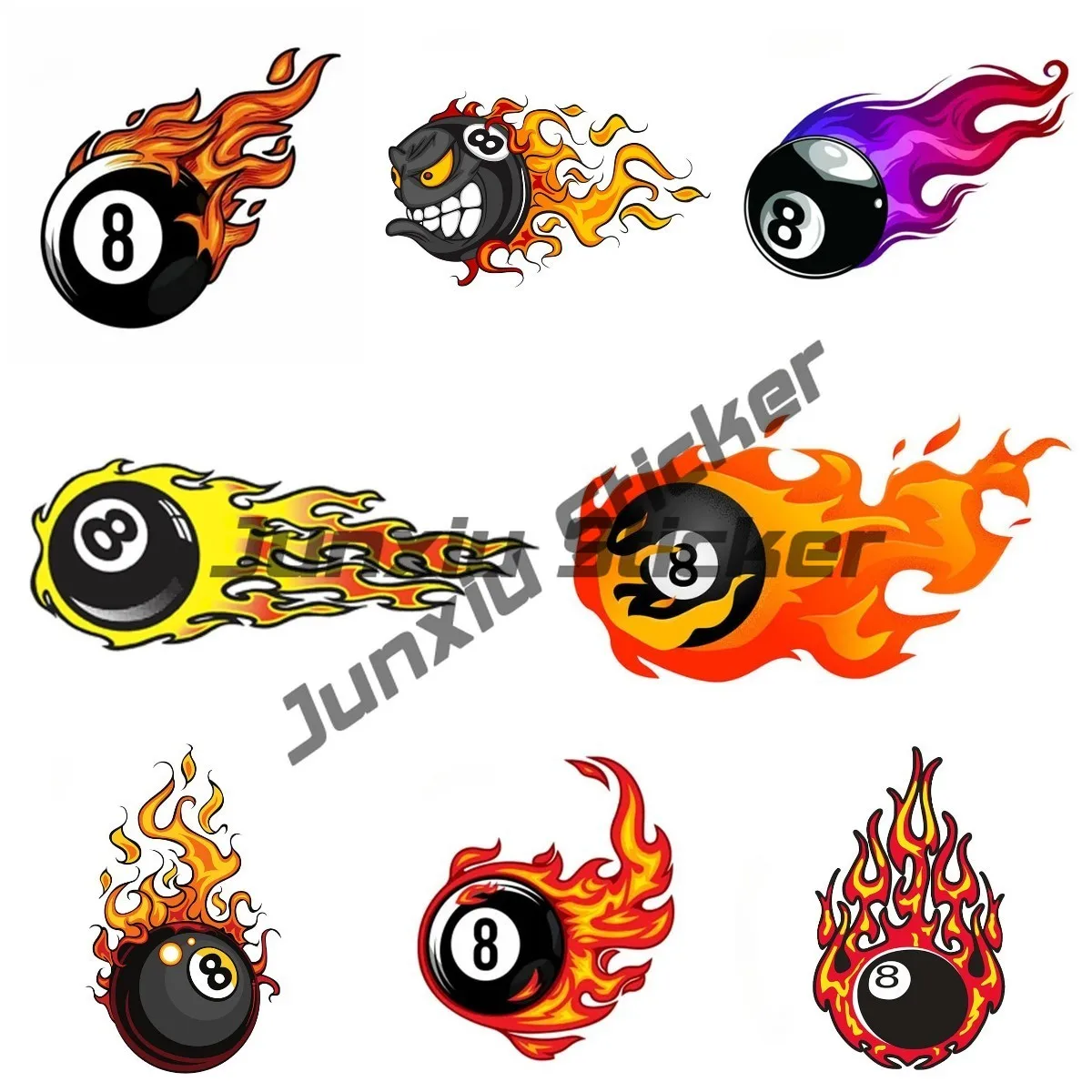 Flame Black Eight Car Sticker Vinyl Decal Window Wall Stickers Cover Scratches Waterproof PVC Wholesale Self Adhesive Stickers
Flame Black Eight Car Sticker Vinyl Decal Window Wall Stickers Cover Scratches Waterproof PVC Wholesale Self Adhesive Stickers