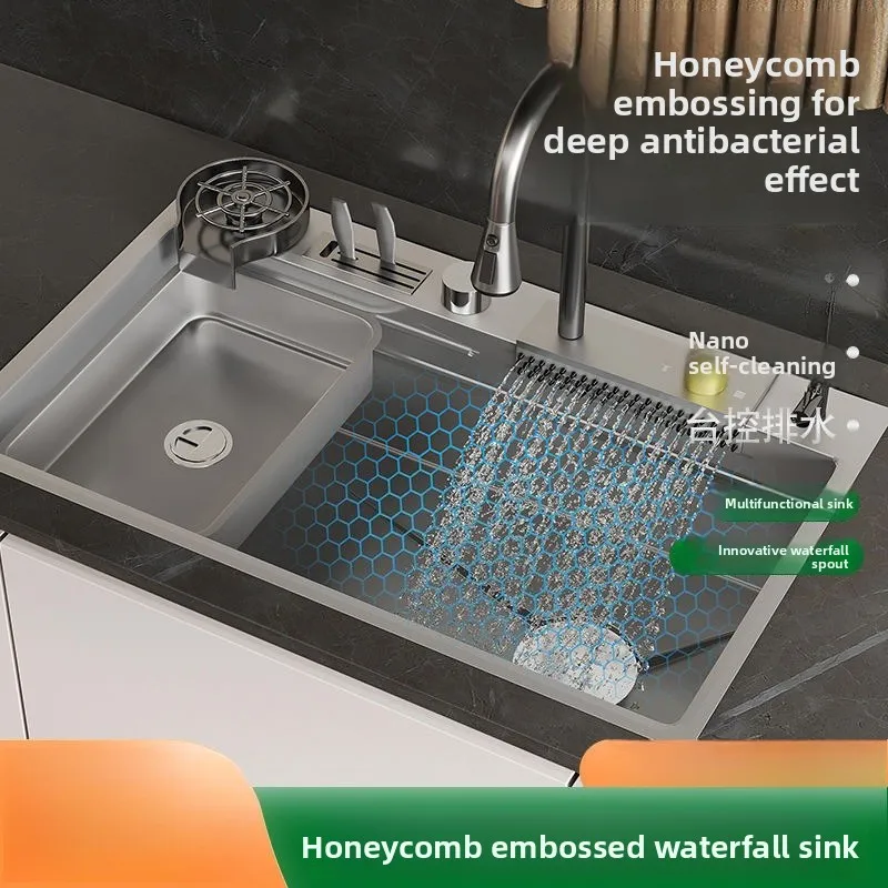 Gunmetal Textured Wave Rainfall Sink 304 Stainless Steel Undermount Kitchen Sink for Home Dishwashing and Vegetable Cleaning
Gunmetal Textured Wave Rainfall Sink 304 Stainless Steel Undermount Kitchen Sink for Home Dishwashing and Vegetable Cleaning