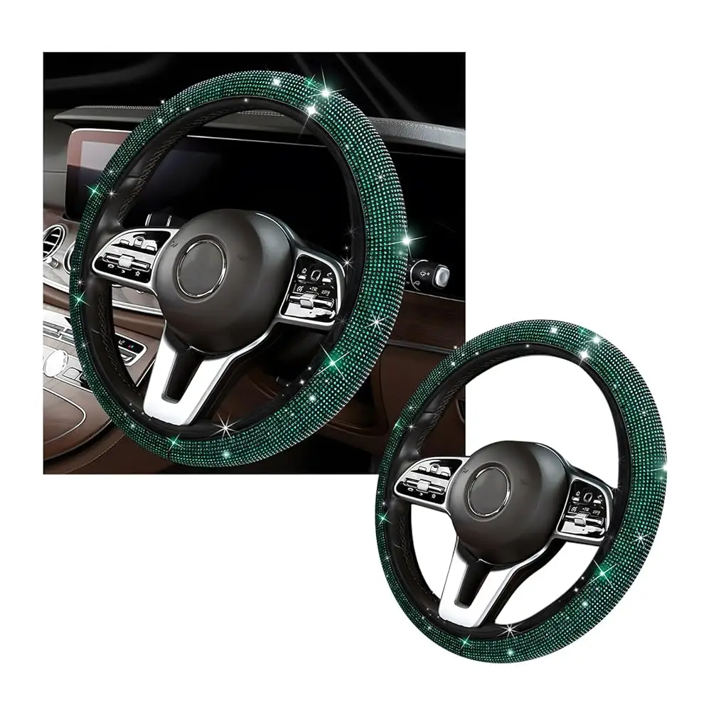 Bling Steering Wheel Cover, Crystal Diamond Steering Wheel Protector for Women Girls, 14-15 Inch Sparkling Rhinestone Decor
Bling Steering Wheel Cover, Crystal Diamond Steering Wheel Protector for Women Girls, 14-15 Inch Sparkling Rhinestone Decor