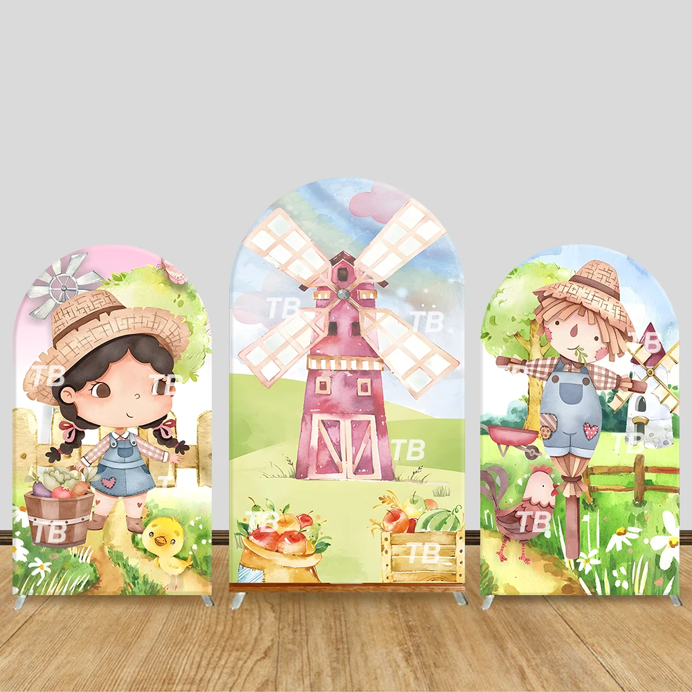 Pastoral Farm Cartoon Arch Backdrop Cover Watercolor Girl Scarecrow Theme Kids Party Decor Photo Booth Background Supplies
Pastoral Farm Cartoon Arch Backdrop Cover Watercolor Girl Scarecrow Theme Kids Party Decor Photo Booth Background Supplies