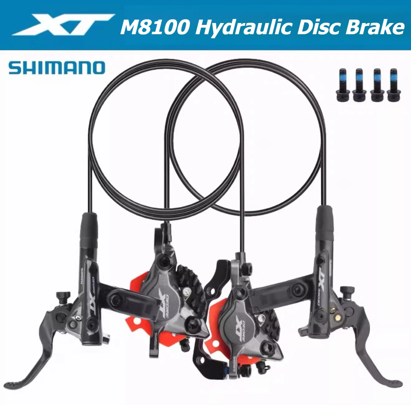 Гидравлический дисковый тормоз SHIMANO XT M8100, 2-поршневой, с опциями колодок из металла или полимера с теплоотводом
Гидравлический дисковый тормоз SHIMANO XT M8100, 2-поршневой, с опциями колодок из металла или полимера с теплоотводом