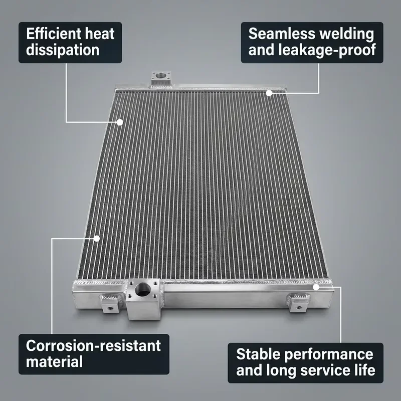 High Quality Industry Radiator Applicable to Pile Driver Engine of Rotary Excavator Aluminum Oil Cooler Radiator Manufacturer
High Quality Industry Radiator Applicable to Pile Driver Engine of Rotary Excavator Aluminum Oil Cooler Radiator Manufacturer