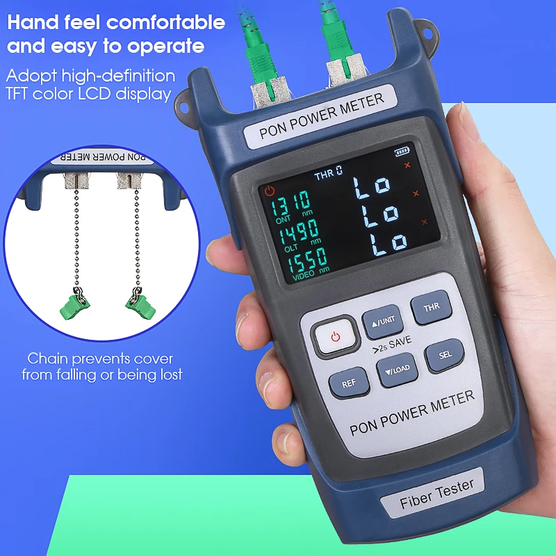 AUA-350U(UPC Port)/350A(APC Port)(Optional) Optical Communication Test Instruments FTTX/ONT/OLT 1310/1490/1550nm PON Power Meter
AUA-350U(UPC Port)/350A(APC Port)(Optional) Optical Communication Test Instruments FTTX/ONT/OLT 1310/1490/1550nm PON Power Meter