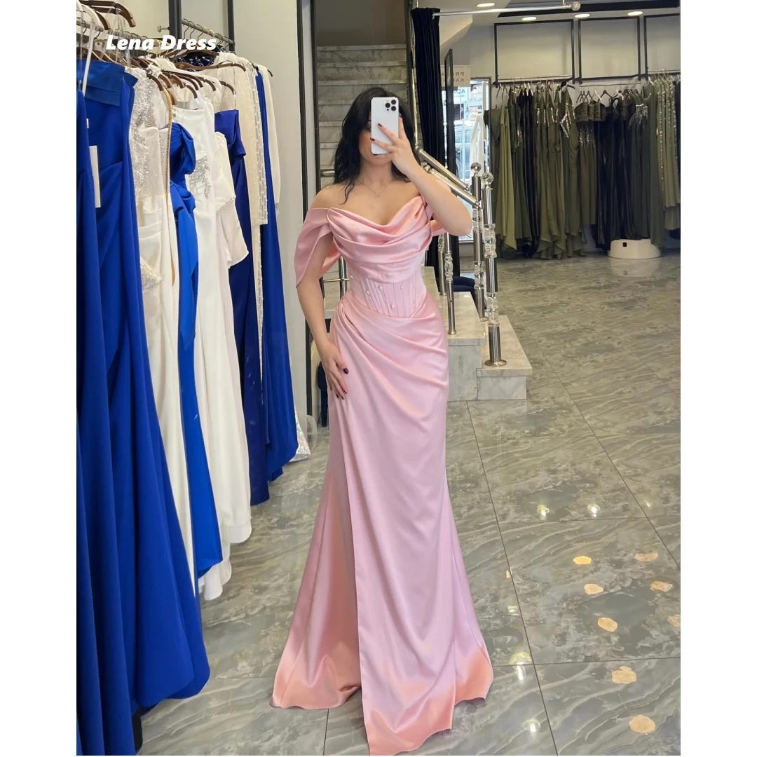 Lena Pink Evening Dresses Woman Elegant Dresses for Special Event Satin Cloth Custom Made Luxury Evening Dress 2025 Fish Tail
Lena Pink Evening Dresses Woman Elegant Dresses for Special Event Satin Cloth Custom Made Luxury Evening Dress 2025 Fish Tail