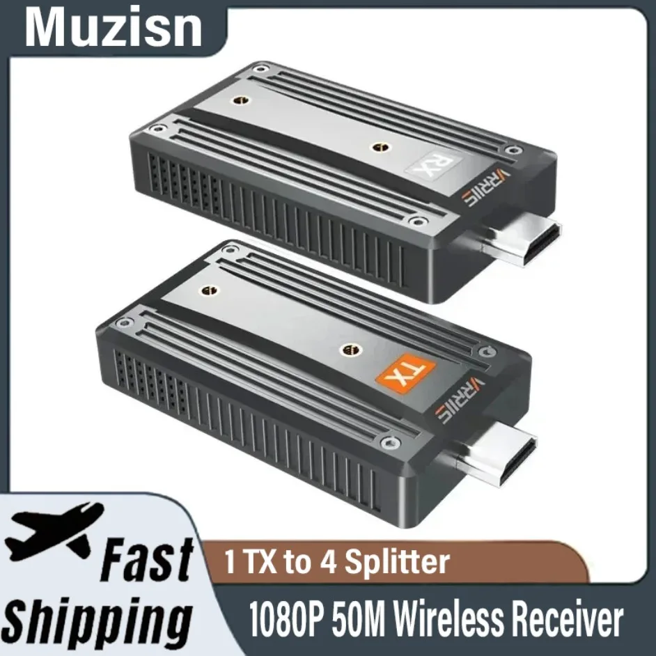 1080P 50M Wireless Receiver Transmitter Mini HDMI-Compatible Audio Video 1 TX to 4 Splitter For Camera Laptop PC to TV Monitor
1080P 50M Wireless Receiver Transmitter Mini HDMI-Compatible Audio Video 1 TX to 4 Splitter For Camera Laptop PC to TV Monitor