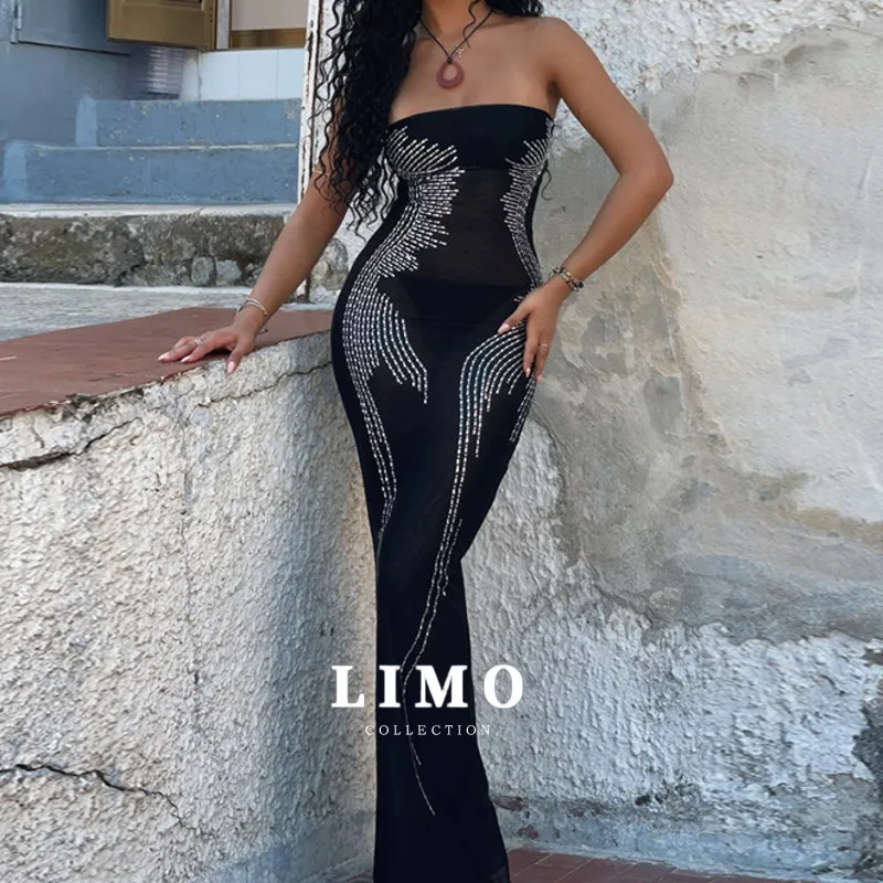 LIMO 2025, сексуальное облегающее платье с открытыми плечами для женщин, элегантное блестящее вечернее клубное платье с разрезом, весна-лето, шик из полиэстера
LIMO 2025, сексуальное облегающее платье с открытыми плечами для женщин, элегантное блестящее вечернее клубное платье с разрезом, весна-лето, шик из полиэстера