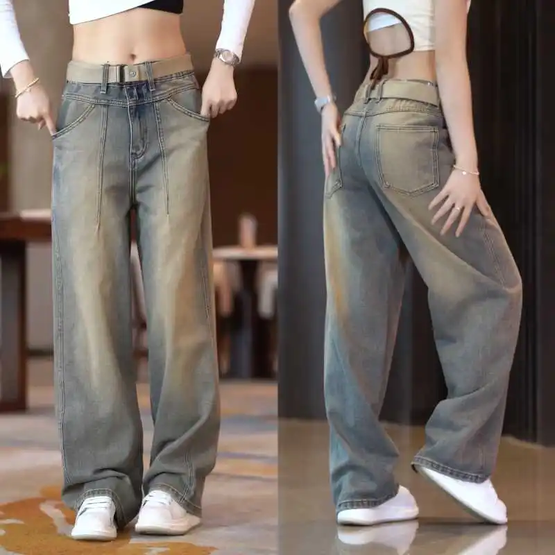 Waed Denim Jeans Men Trendy Brand Faion Korean Loose Wide Leg Pants Autumn High End American Retro Casual Straight Leg Pants
Waed Denim Jeans Men Trendy Brand Faion Korean Loose Wide Leg Pants Autumn High End American Retro Casual Straight Leg Pants